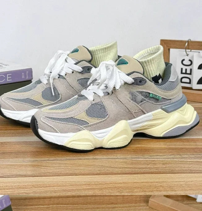 New 9060 retro durable sports shoes height increasing casual/breathable running shoes men's board shoes