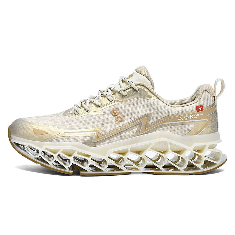New Summer Men's 3D Printed Running Shoes Breathable Mesh/No-Lace-Up Thick-Soled, Shock-Absorbing Sports Shoes