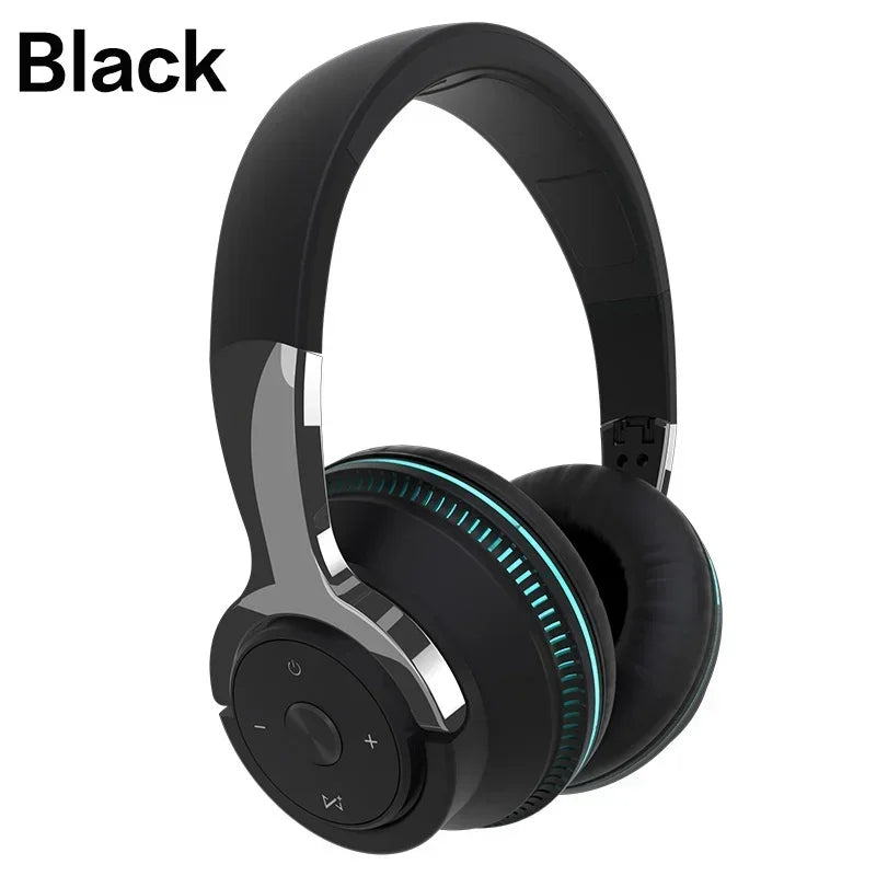 Bluetooth 5.1 Wireless Headphones Stereo Over Ear Headset/with Microphone Foldable Adjustable Lightweight Design Comfortable Fit