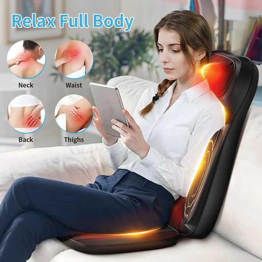 Shiatsu Neck Back Massager with Heat Adjustable Massage Chair Pad/Back Support Massage Seat Cushion for Full Body Massager