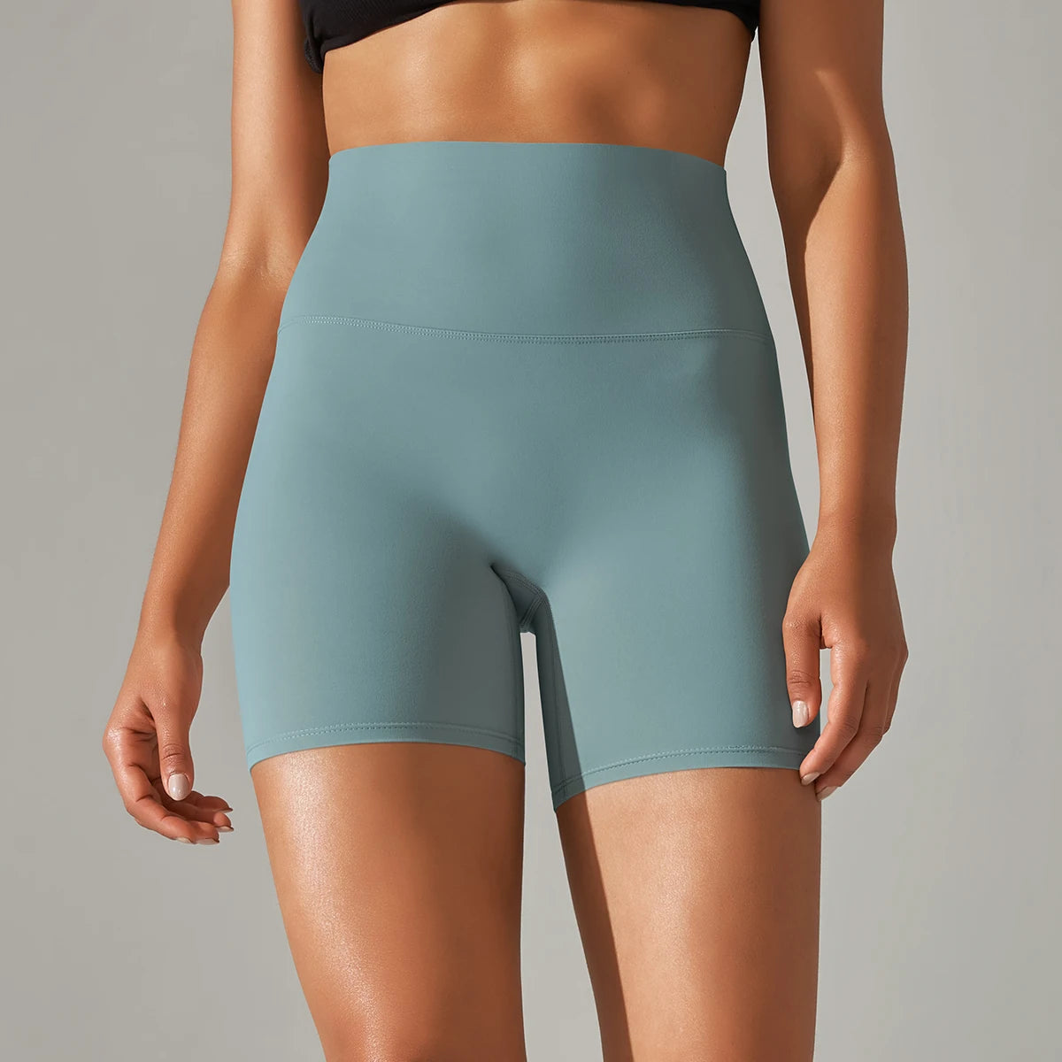 Women High Waist Breathable Yoga Fitness Shorts Stretch Sports Leggings/Running Cycling Summer Daily Workout Gym Athletic Shorts