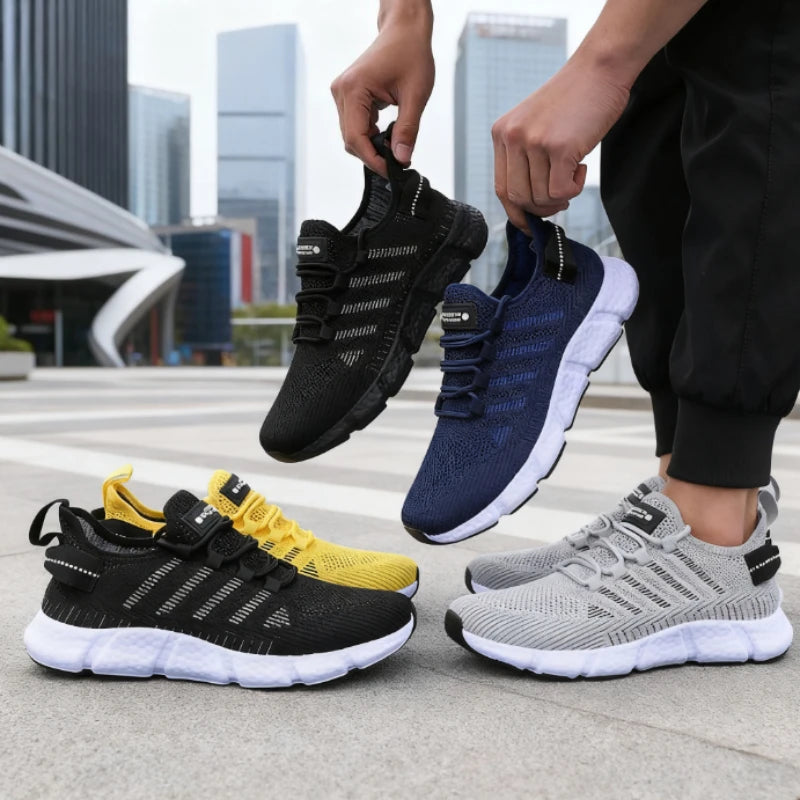 Running Shoes for Men Lightweight Soft Soled Mesh Breathable/Lace Up Casual Shoes Outdoor Exercise Sneakers Men