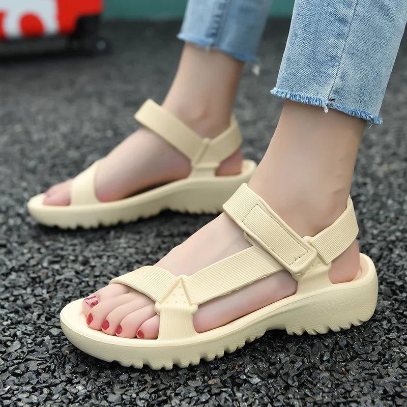 Women's Sandals Fashion Trend Anti-slip Wear-resistant Lightweight/EVA Flat Sandals for Women Outdoor Beach Shoes for Women