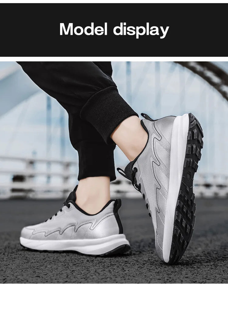 Wide Toe Running Shoes 4E Dynamic Thick Outdoor Fitness Men's Shoes/Foot Cross-Border Shoes Comfortable Breathable