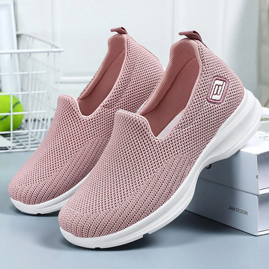 Women Sneakers Women's Spring And Summer Fashion Mesh/Breathable Casual Shoes Slip On Women's Sports Shoes