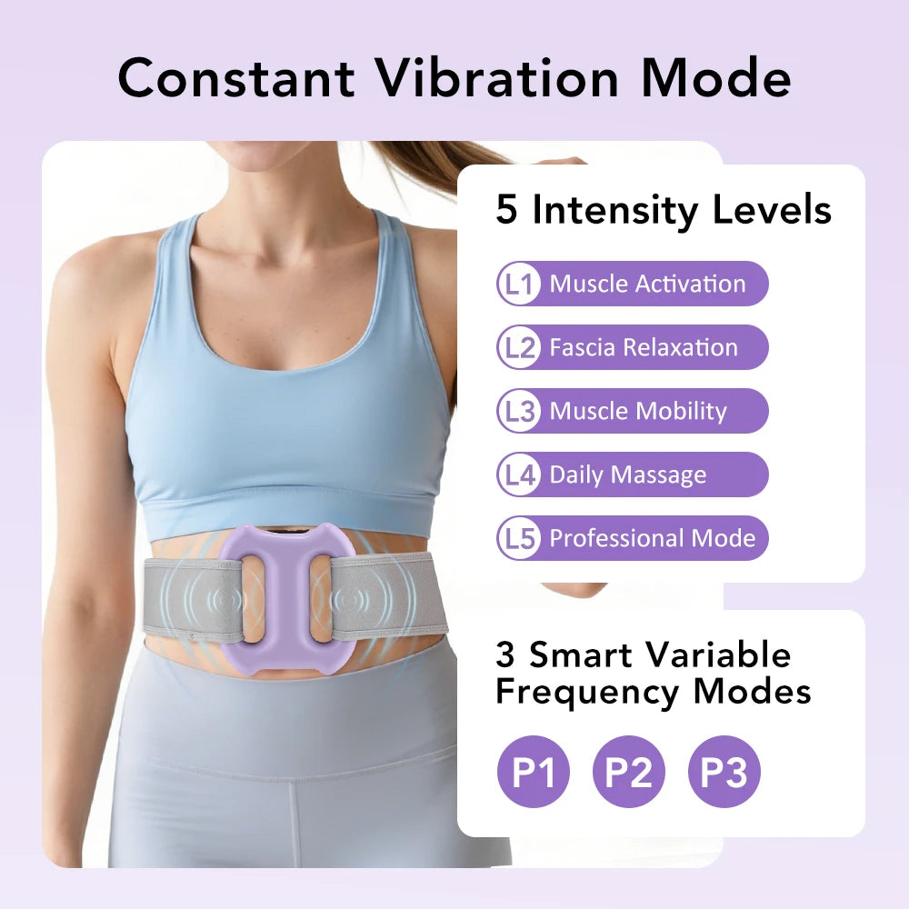 Electric Body Fascia Ring Portable Dual-Ring Vibration Fascia Massager/For Back Waist Arm Leg Fat Burning Weight Loss