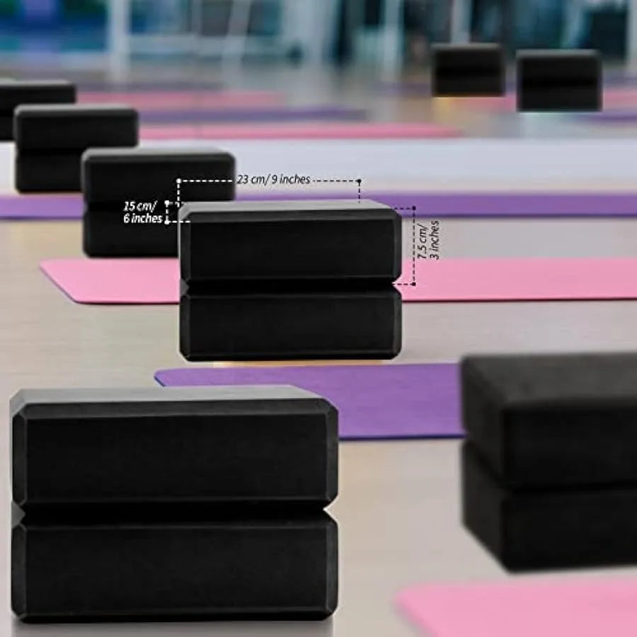 Yilloog 10 Pcs Foam Eva Yoga Blocks Lightweight Yoga Bulk/Non Slip Supportive Blocks Yoga Prop Accessories for Yoga