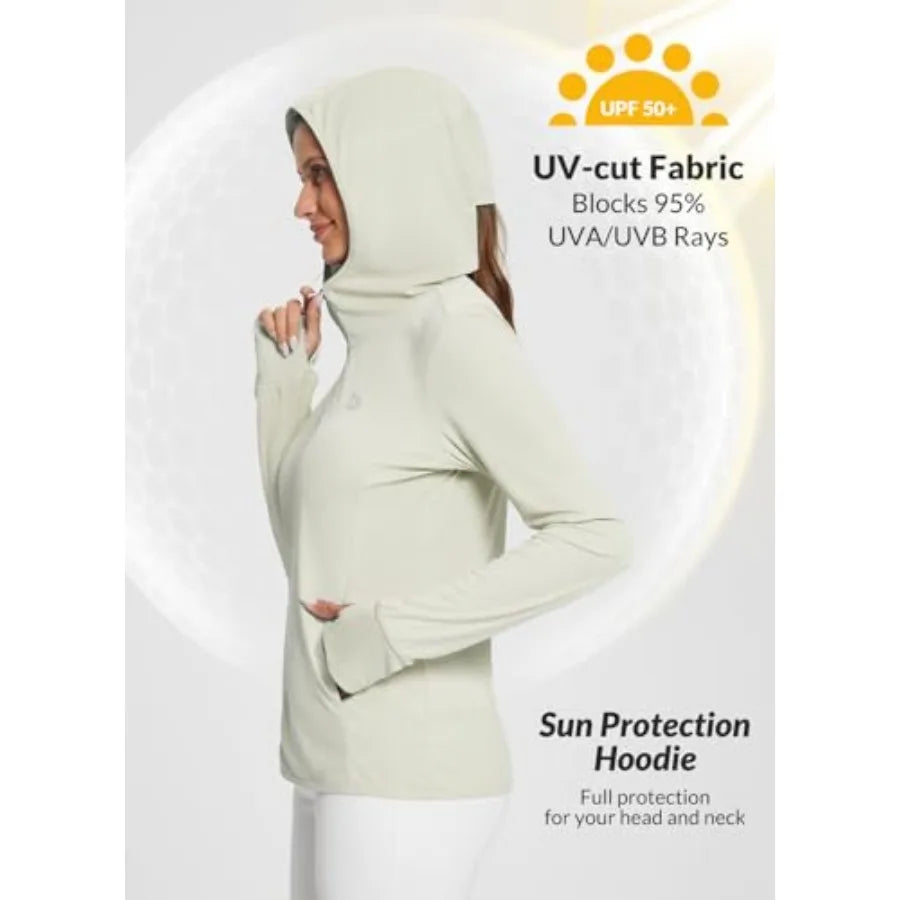 Women's Sun Protection Jacket Hoodie Clothing/Lightweight Long Sleeve Sun Cover Up Shirt