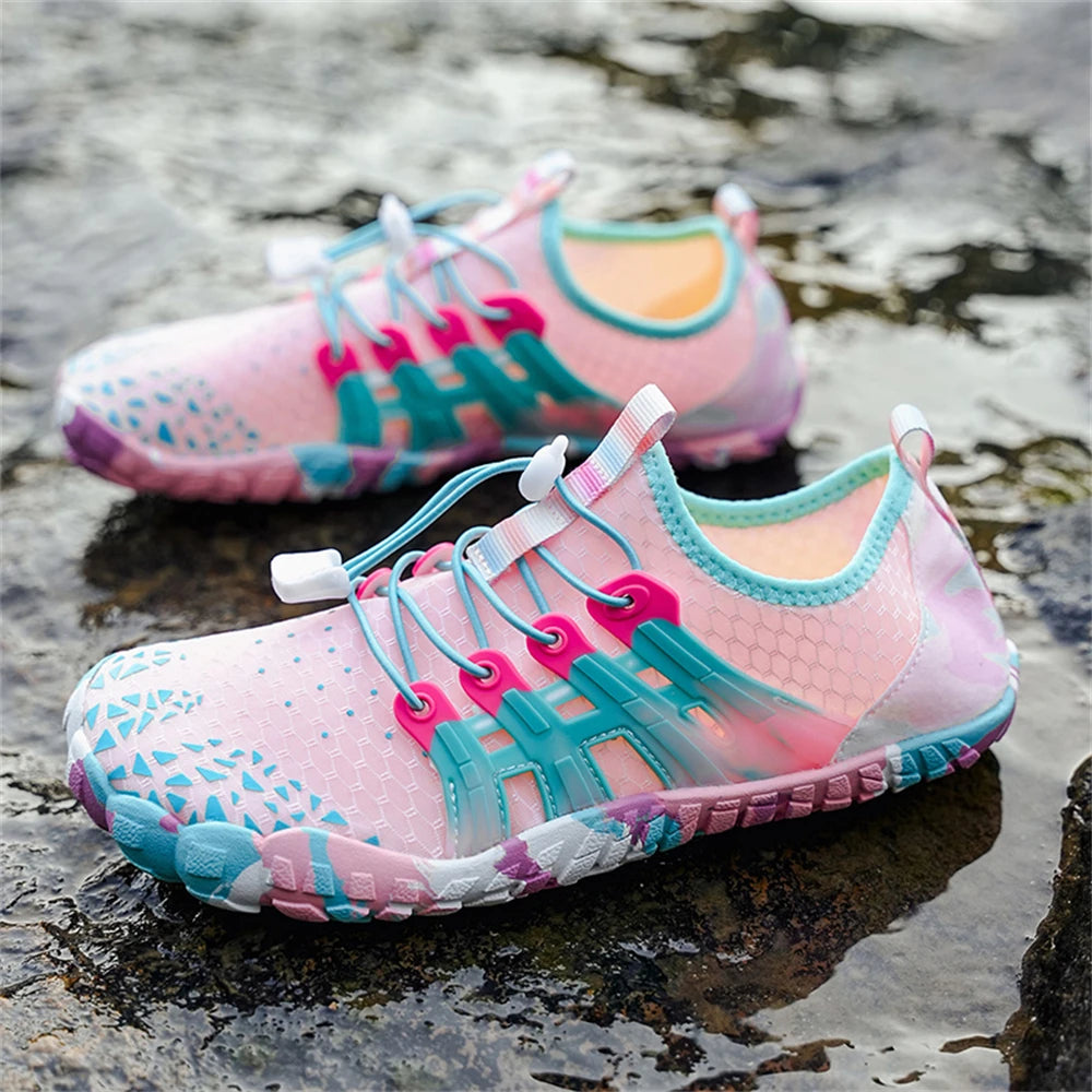 Water Shoes Women Five Fingers Swimming Barefoot Summer Outdoor/Upstream Wading Aqua Sneakers Quick Dry Non-slip Shoe