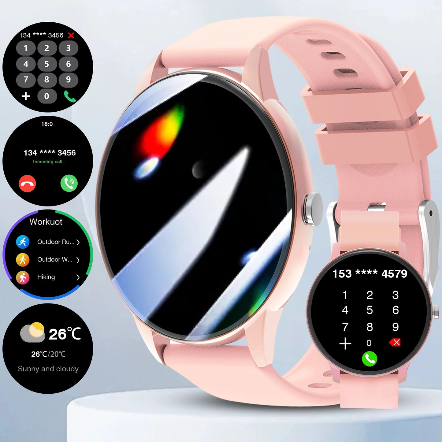 New Full Touch High Definition Men's & Women's Sports Smartwatch Features/Answering Calls, Motion Tracking For Android & Iphone