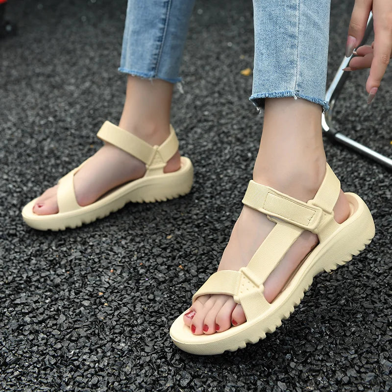 Women's Sandals Fashion Trend Anti-slip Wear-resistant Lightweight/EVA Flat Sandals for Women Outdoor Beach Shoes for Women