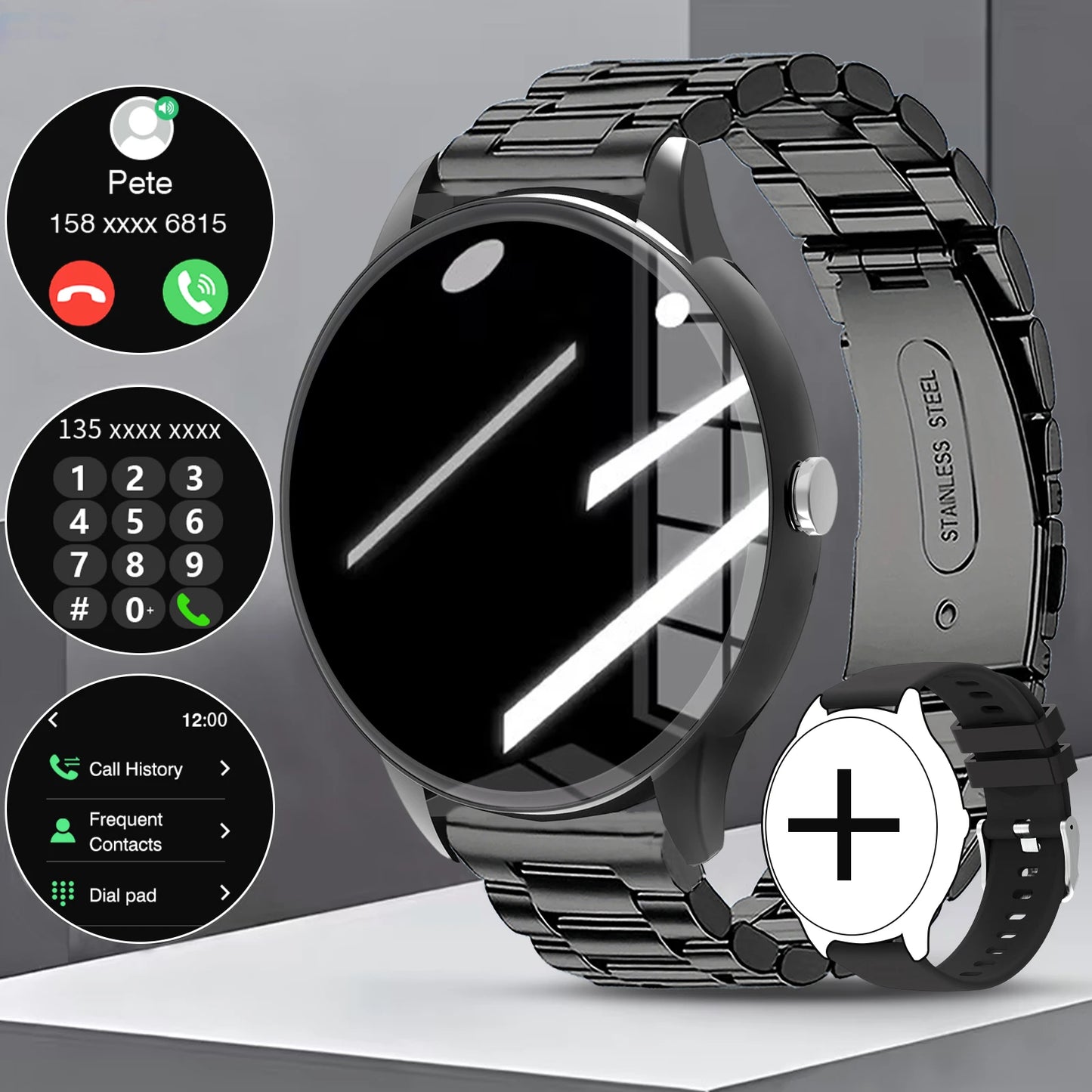 New Full Touch High Definition Men's & Women's Sports Smartwatch Features/Answering Calls, Motion Tracking For Android & Iphone