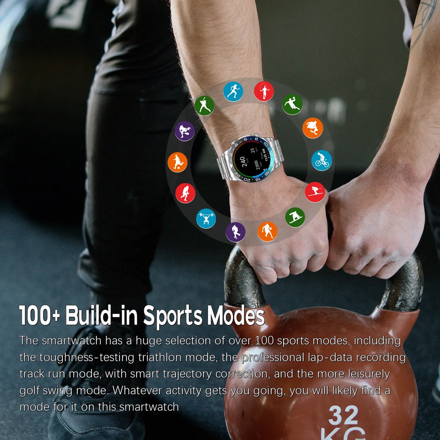 Smart Watch Men 1.43 Inch HD AMOLED Screen Bluetooth Call Fitness Watch/Heart Rate Sleep Monitoring Smartwatch