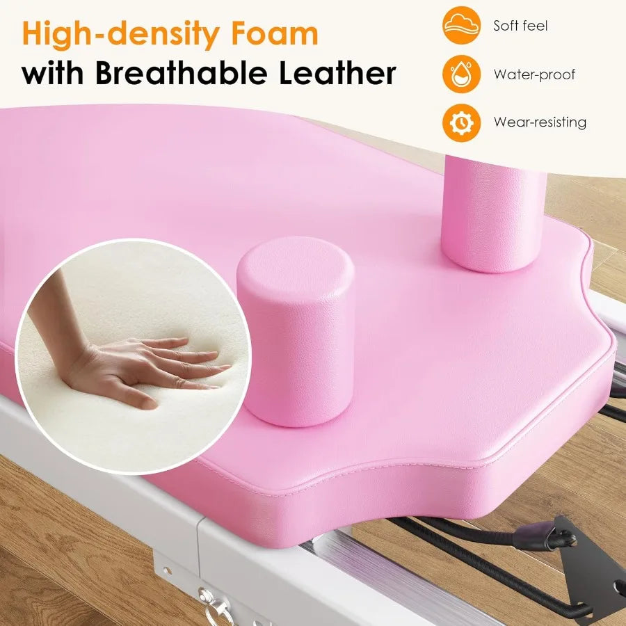 Foldable Pilates Reformer Machine for Home Gym Ideal/Pilates Workout Equipment for Beginners High Intensity Cardio Fitness