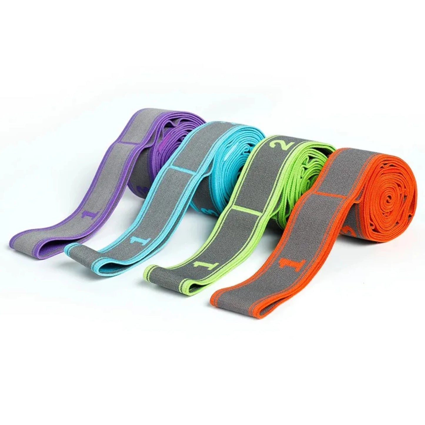 New Yoga Pull Strap Belt Polyester Latex Elastic Stretching Band/Loop Yoga Pilates GYM Fitness Exercise Bands