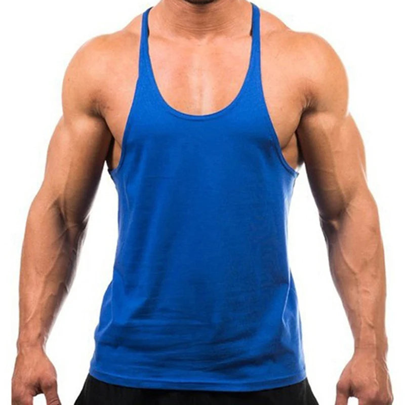 New Bodybuilding Brand Jogger Gym Singlet Training Bodybuilding/Tank Top Vest Shirt Sleeveless Fitness Cotton Shirt For Men