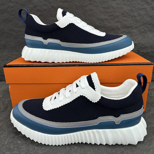 Fashion Stitching Unisex Board Skate Shoes Contrast/Color Casual Sneakers Thickened Wear Resistant Sole Comfortable Insole
