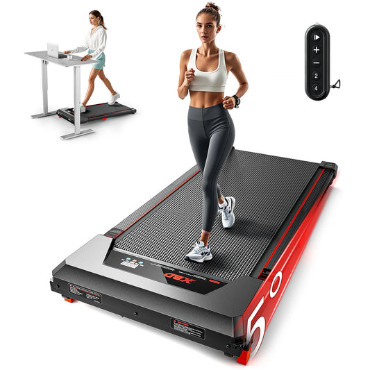 XBD Portable Incline Walking Pad 330lb Capacity, 2.5HP Under Desk/Treadmill with LED Display & Remote Control