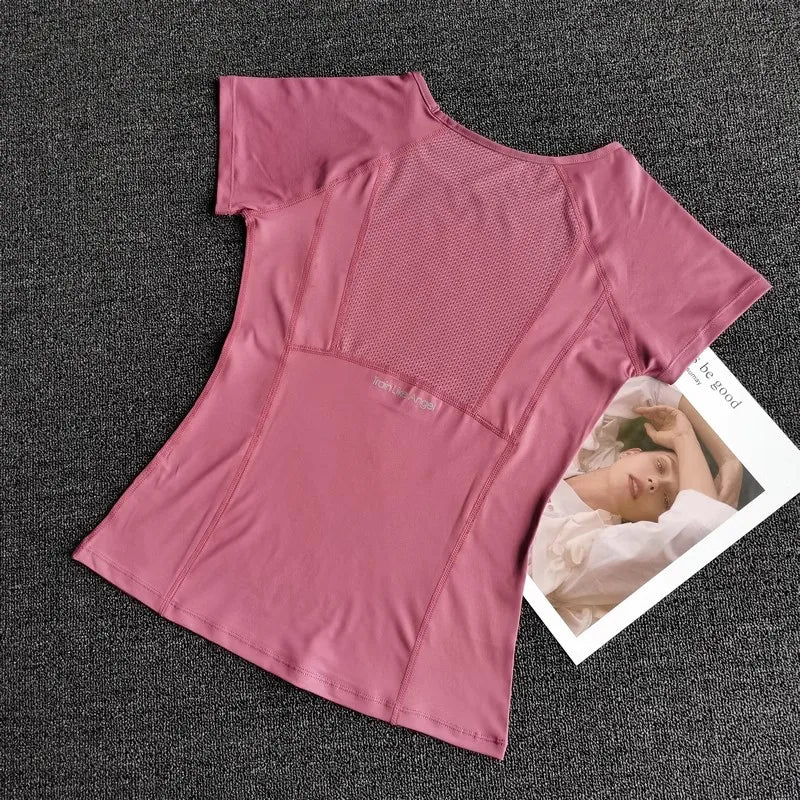 Outdoor Sports Shirt Sportswear Yoga Wear Women's Sports/T-Shirt Fitness Clothes Running Yoga Top Female Workout Tops T-shirt