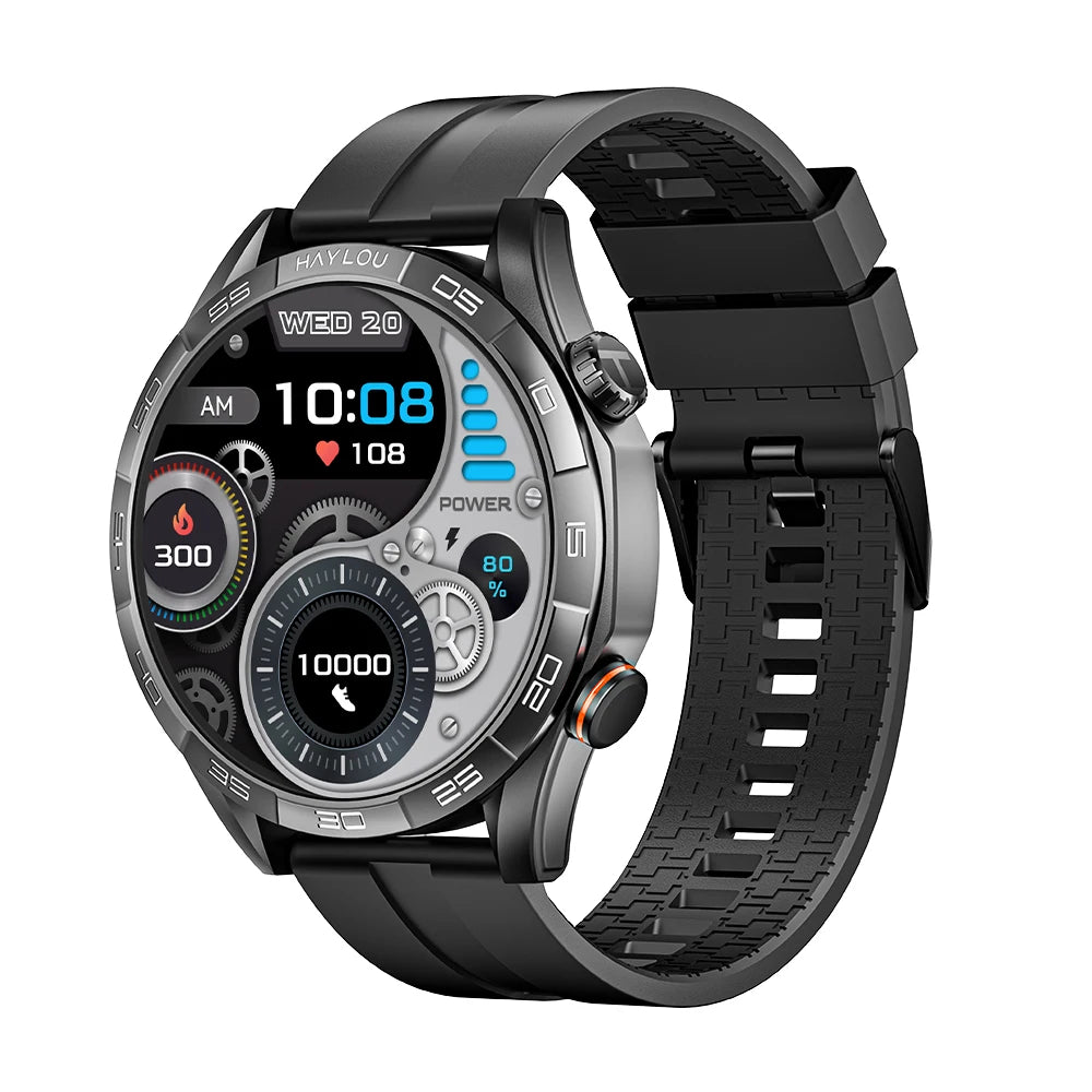 HAYLOU Solar 5 Voice Calling Smartwatch 1.58'' AMOLED Display 60Hz Smart Watch/24H Health Monitoring Sports Smartwatch for Men