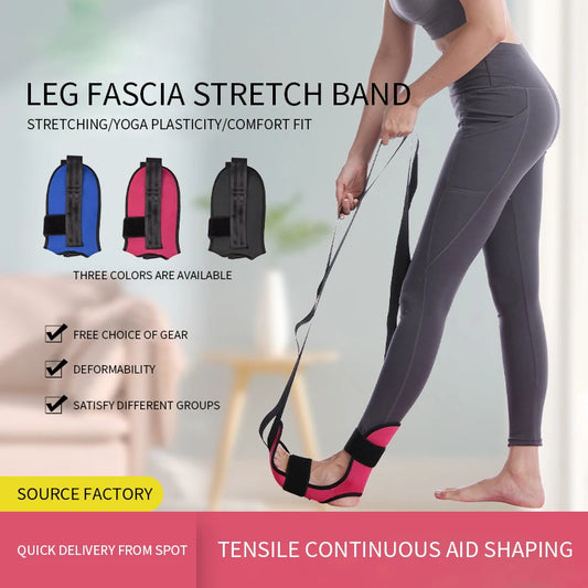 Foot and Calf Stretcher-Stretching Strap For Plantar Fasciitis/Achilles Tendonitis & Hamstring. Yoga Foot & Leg Stretch Strap