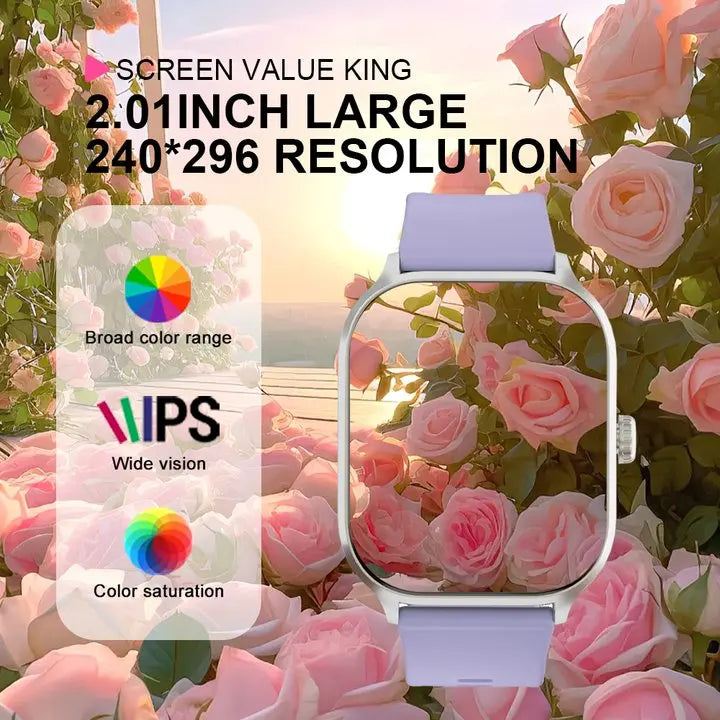 LAXASFIT 2025 New Smart Watch Bluetooth Call/Dial Multiple Sports Modes/SMS Alert IP68 Waterproof Sports Smart Watch