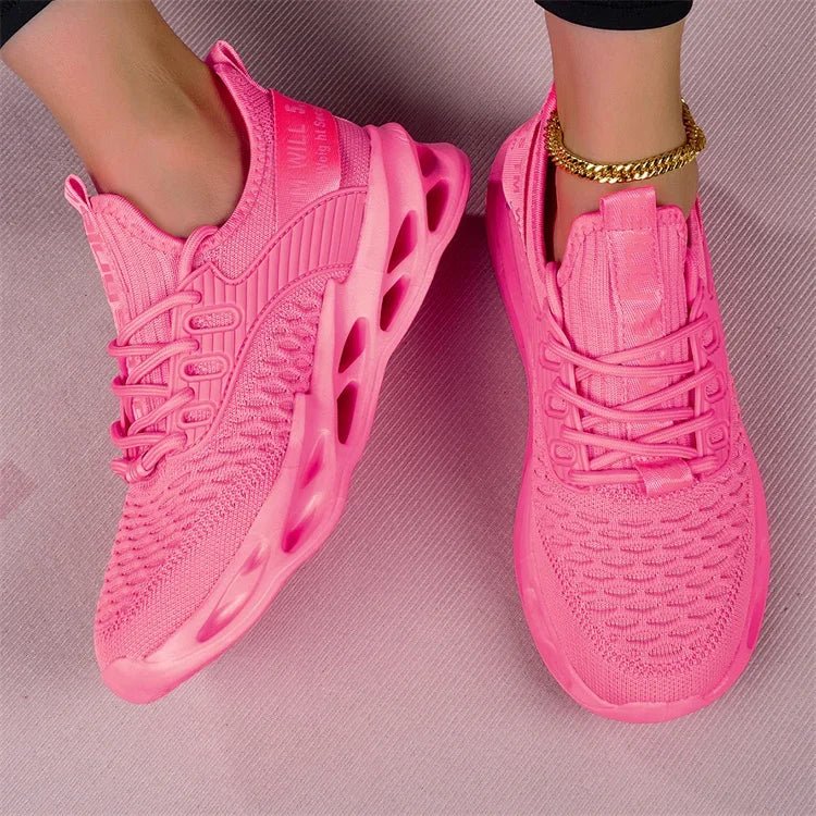 Hot Sale Pink Casual Sneakers Women Blade Shoes Big Light/Breathable Running Shoes Shoes Men Mesh Sports Sneakers