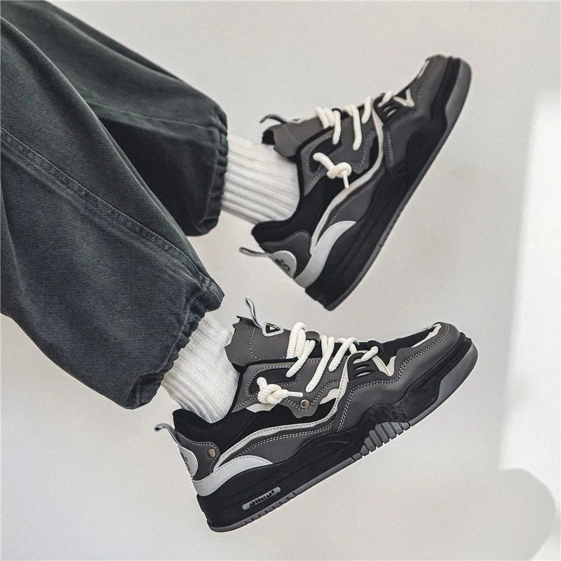 Men's shoes four seasons of the new style students/retro platform leisure sports shoes