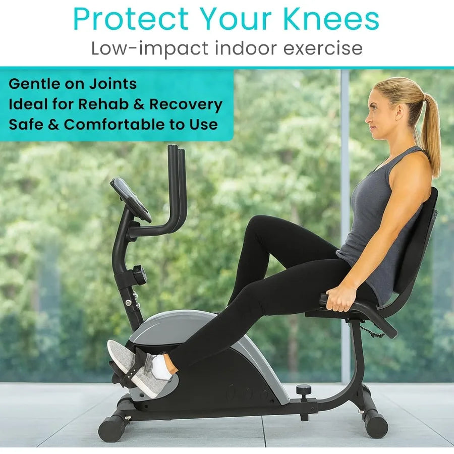 Recumbent Exercise Bike Stationary Recumbent Exercise Cycle Device/for Seniors Adults Men and Women Indoor Fitness Equipment