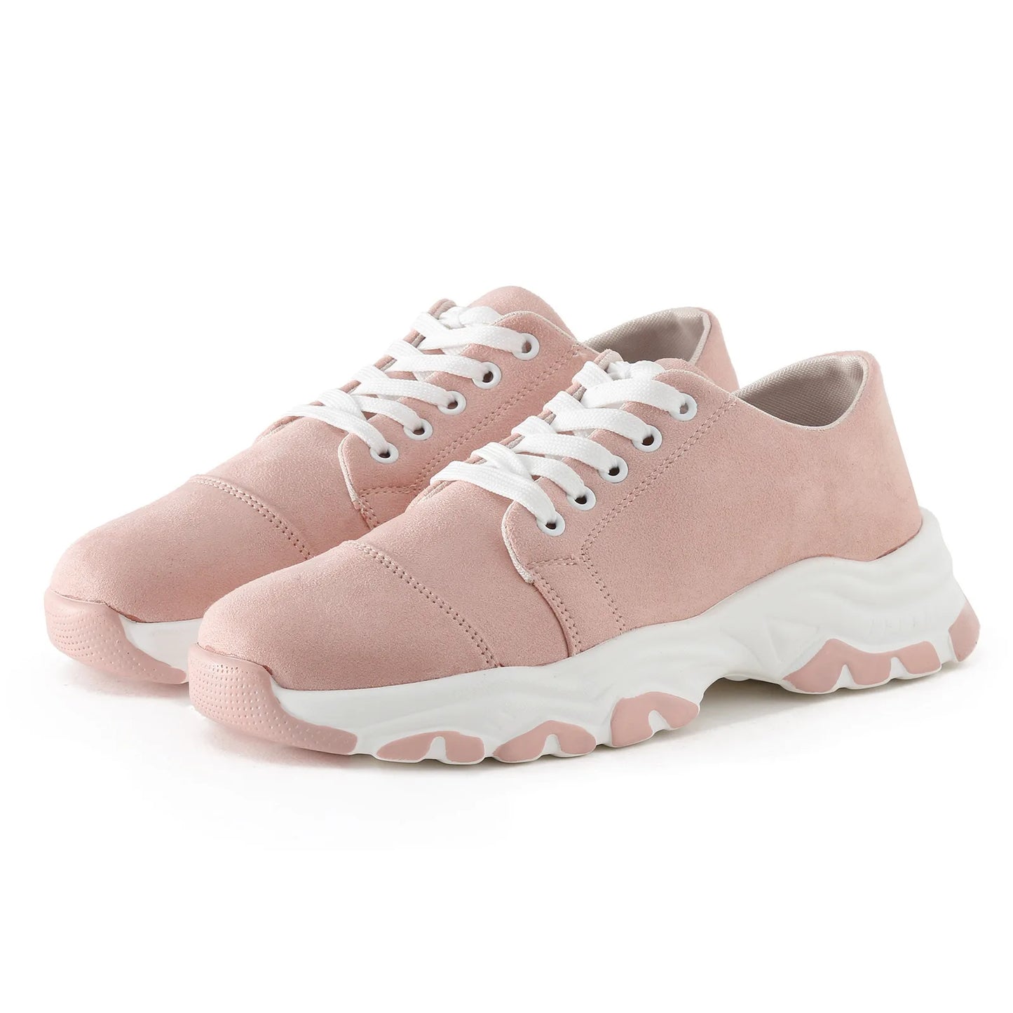 Summer Shoes For Women Solid Suede Lace Up Thick Sole/Casual Shoes Woman Platform Sneakers Ladies Shoes