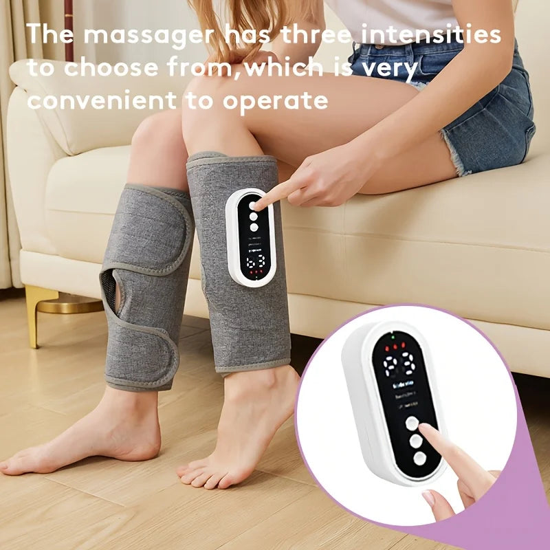 LINGTENG 2 Leg Massagers for Both Calves with Heating and Wireless Calf Massager with 3 Modes and 3 Intensity Levels