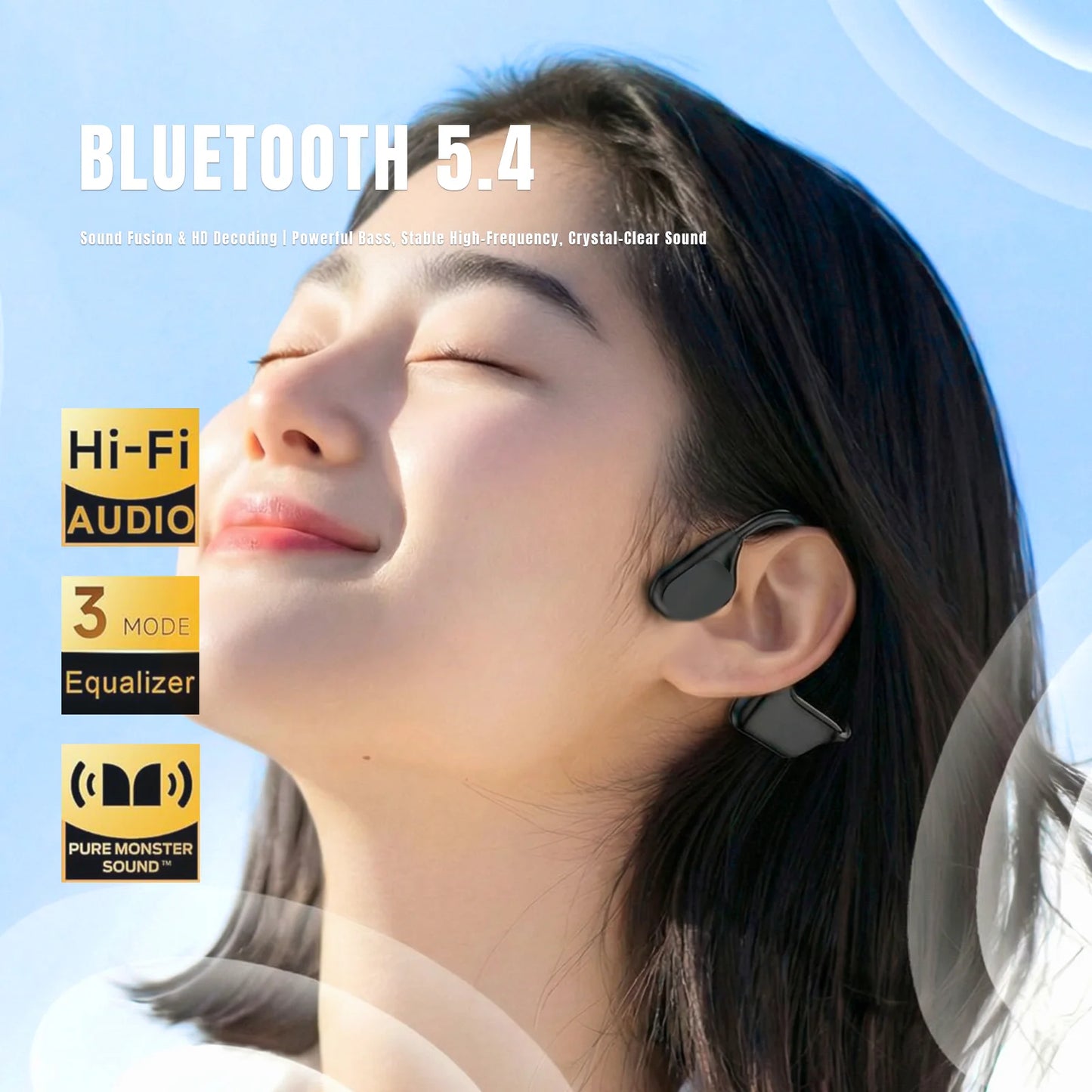 X7 Max Bone Conduction Headphones Bluetooth/6.0 IPX8 Waterproof 32G Memory Wireless Open Ear Sports Earphones