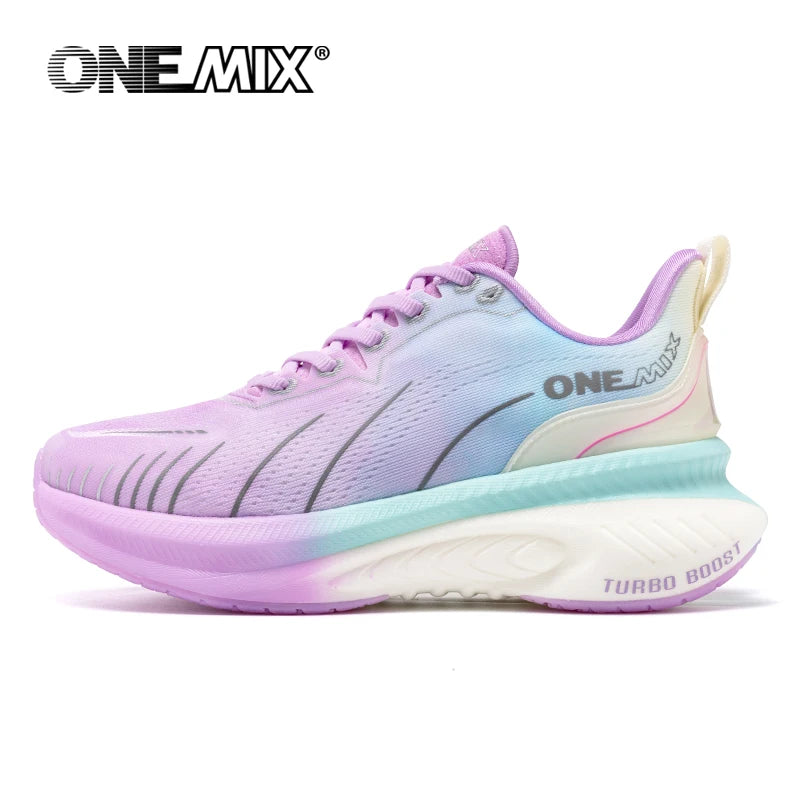 ONEMIX White Road Running Shoes for Women Air Cushion Outdoor Sport Shoes/Trainers Summer Jogging Shoes Women Footwear