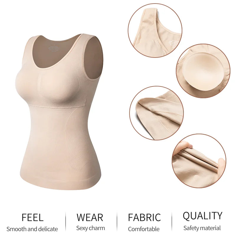 Shapewear For Women Seamless/Waist Trainer Tanks Tops Bodysuit With Bra