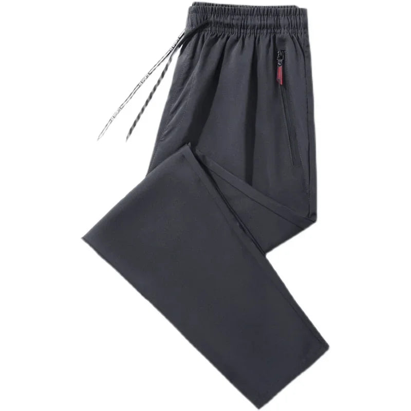Men's Casual Pants Stretch Slim Fit Elastic Waist Classic Blue/Black Gray Male Brand Trousers Plus Size