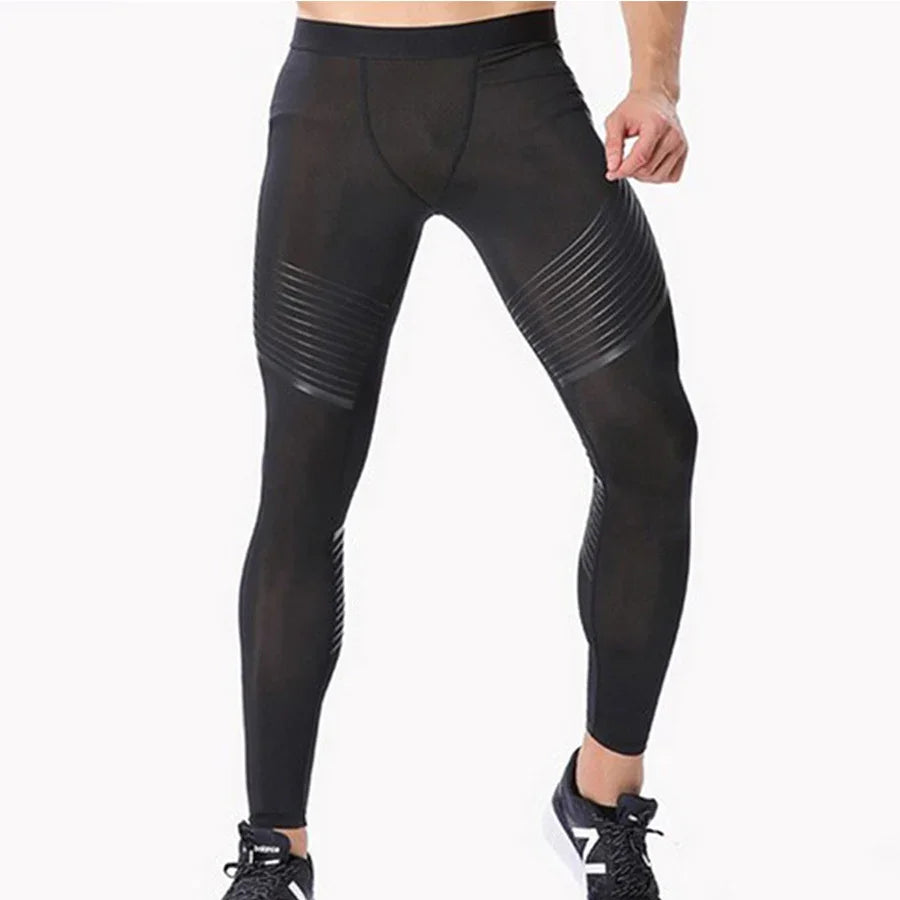 Compression Pants Men Running Tights Fitness Sport Leggings Pants/Gym Training Joggers Fitness Athletic Striped Skinny