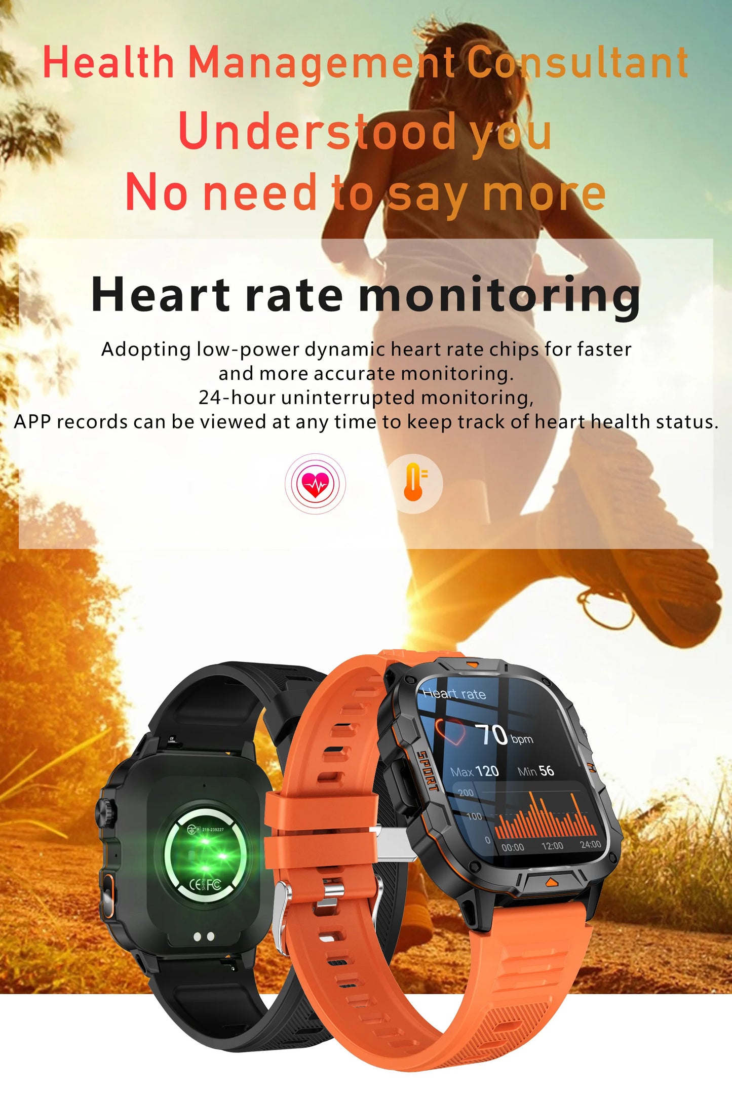 For Xiaomi Outdoor Sports Smart Watch GPS tracker 5ATM Flashlight/1.96" HD Display Screen Bluetooth call Men Fitness Watches