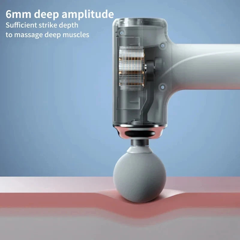 Portable Electric Massage Gun  with 4 Interchangeable Heads/& LED Light for Full Body Relaxation Electric Massage Gun