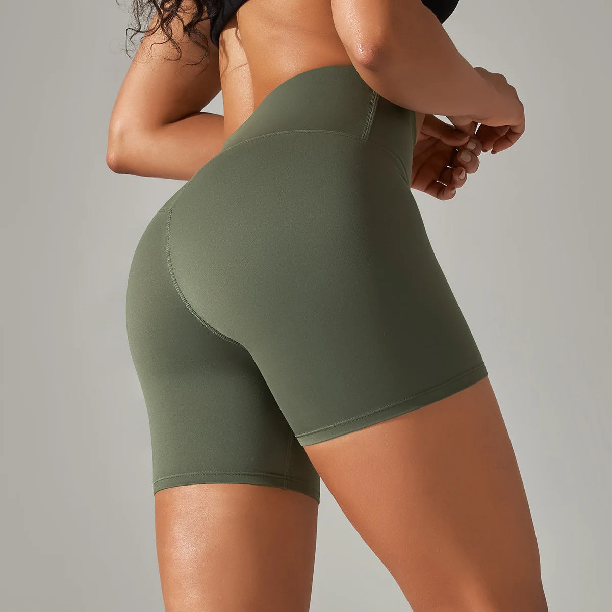 Women High Waist Breathable Yoga Fitness Shorts Stretch Sports Leggings/Running Cycling Summer Daily Workout Gym Athletic Shorts