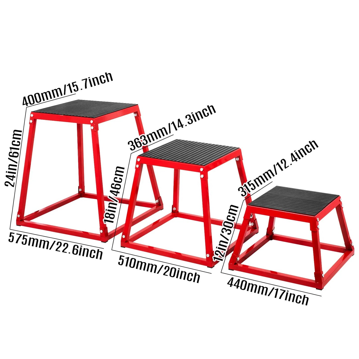 VEVOR Plyometric Platform Box Set Fitness Exercise/Jump Box Step Plyometric Box Jump