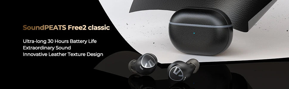Soundpeats Free2 Classic True Wireless Earphones Bluetooth V5.1 Headphones/Smart Touch Control TWS Earbuds IPX5 30H Playtime