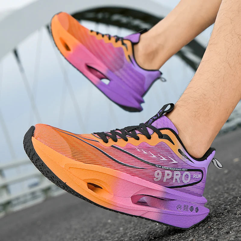 Men Running Shoes Cushion Stable Lightweight Sport Shoes Mesh Breathable/Casual Sneakers Women Non-slip Outdoor Athletic Shoes