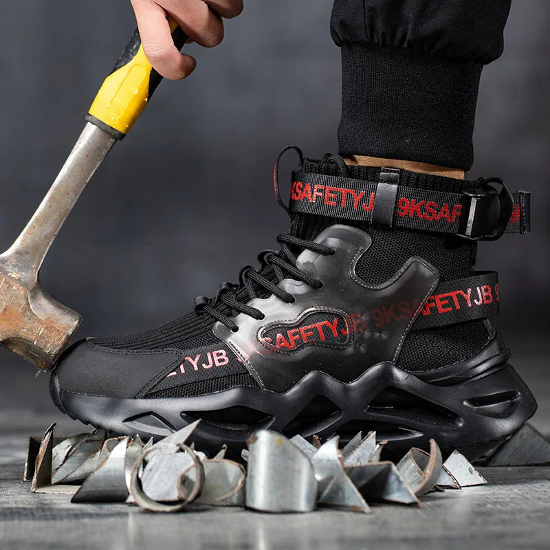 Lightweight Men Safety Shoes Steel Toe Work Anti-smash Protective Shoes/Anti-smash Anti-puncture Indestructible Shoes