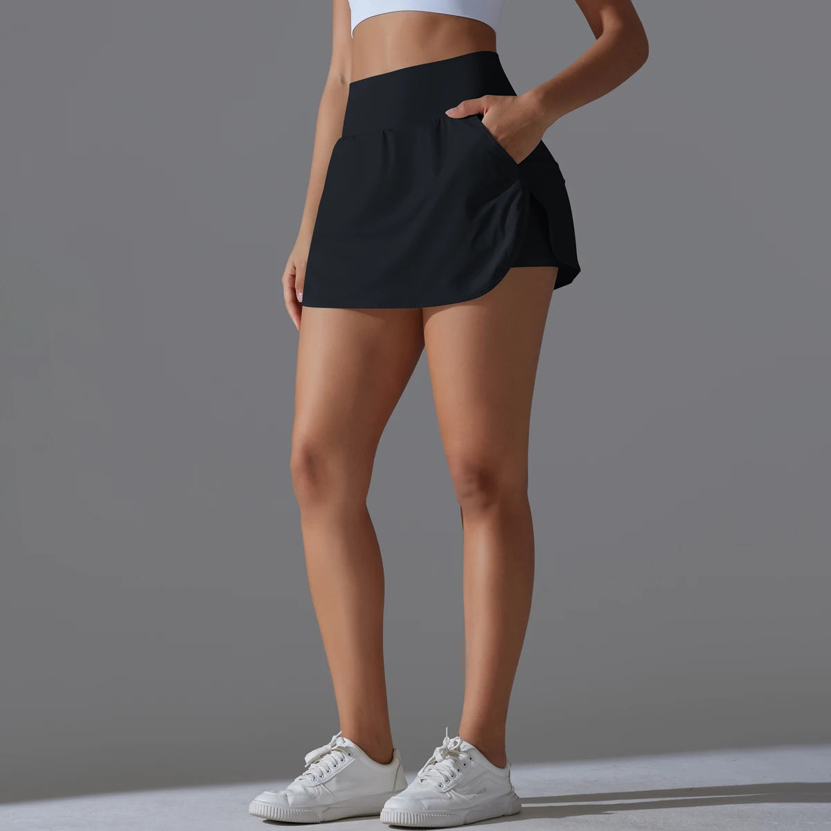 Outdoor Sports Yoga Skirt Badminton Tennis Skirt High Waist/Breathable Sweat Skirt Active Athletic Yoga Fitness Skirt Short