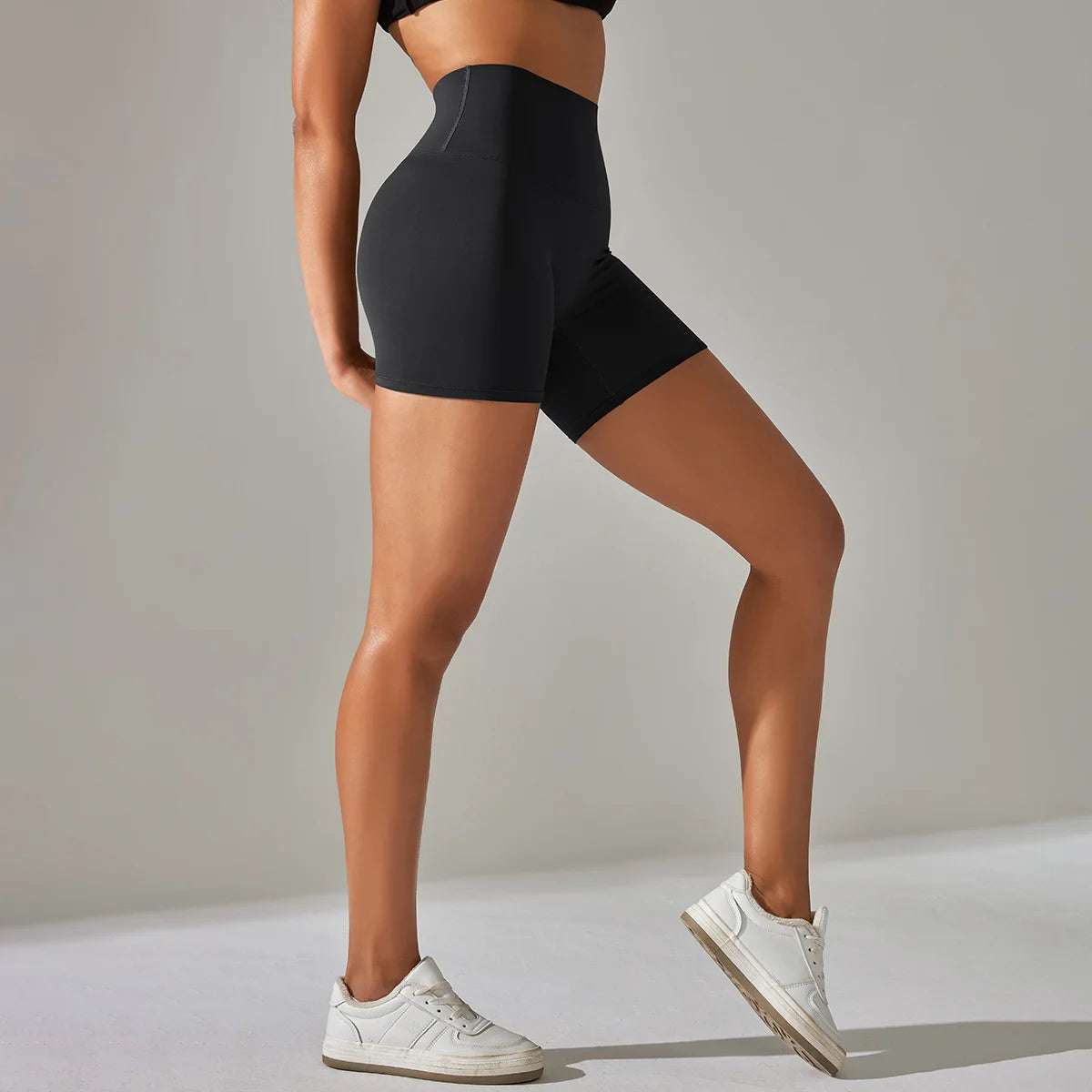 Women High Waist Breathable Yoga Fitness Shorts Stretch Sports Leggings/Running Cycling Summer Daily Workout Gym Athletic Shorts