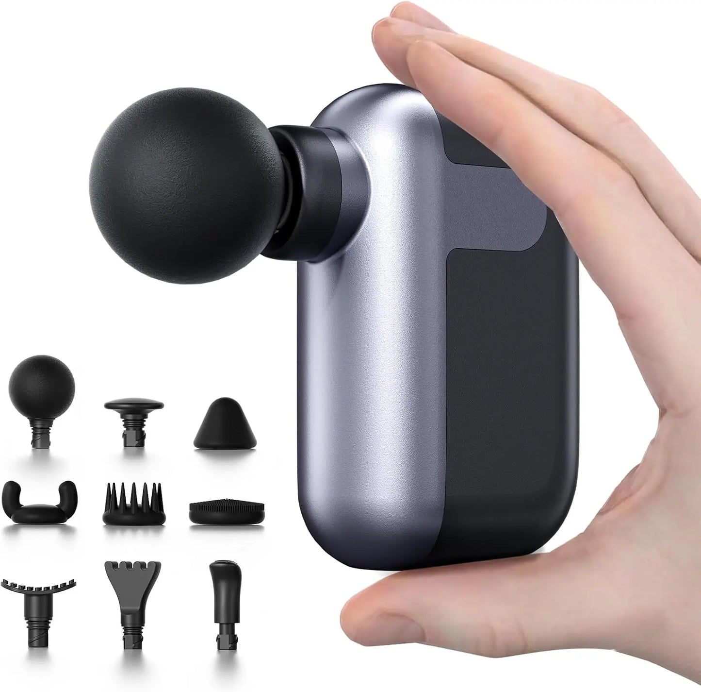 Mini Massage Gun with 10 Heads, Deep Tissue/Muscle Relief Portable for Home Office Athletes
