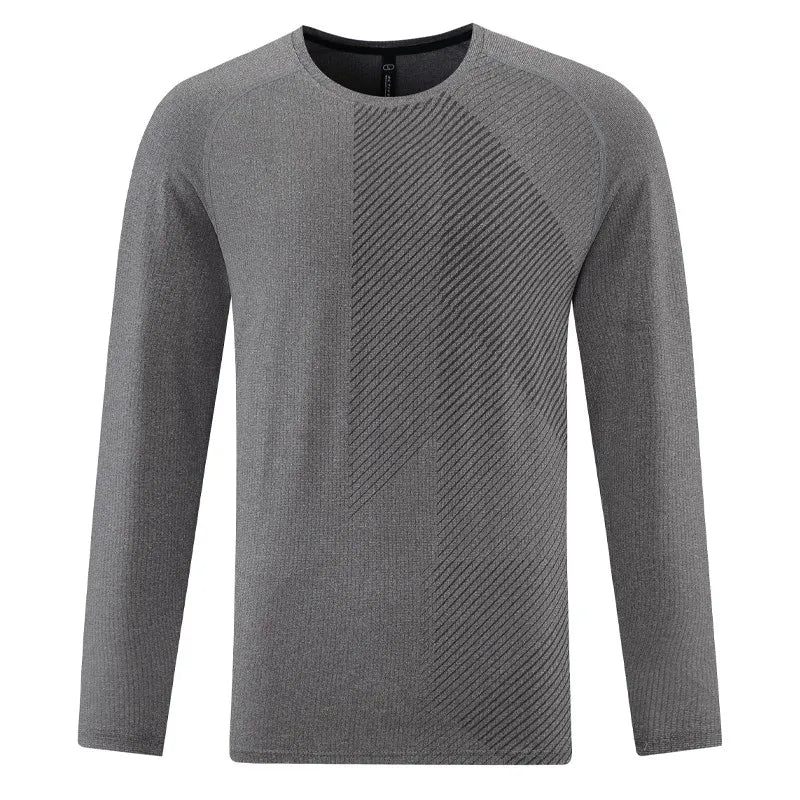 Men Prints Long Sleeve Casual Sports Quick Dry Running Shirts/Breathable Gym Sportswear High Quality Workout Long Tops