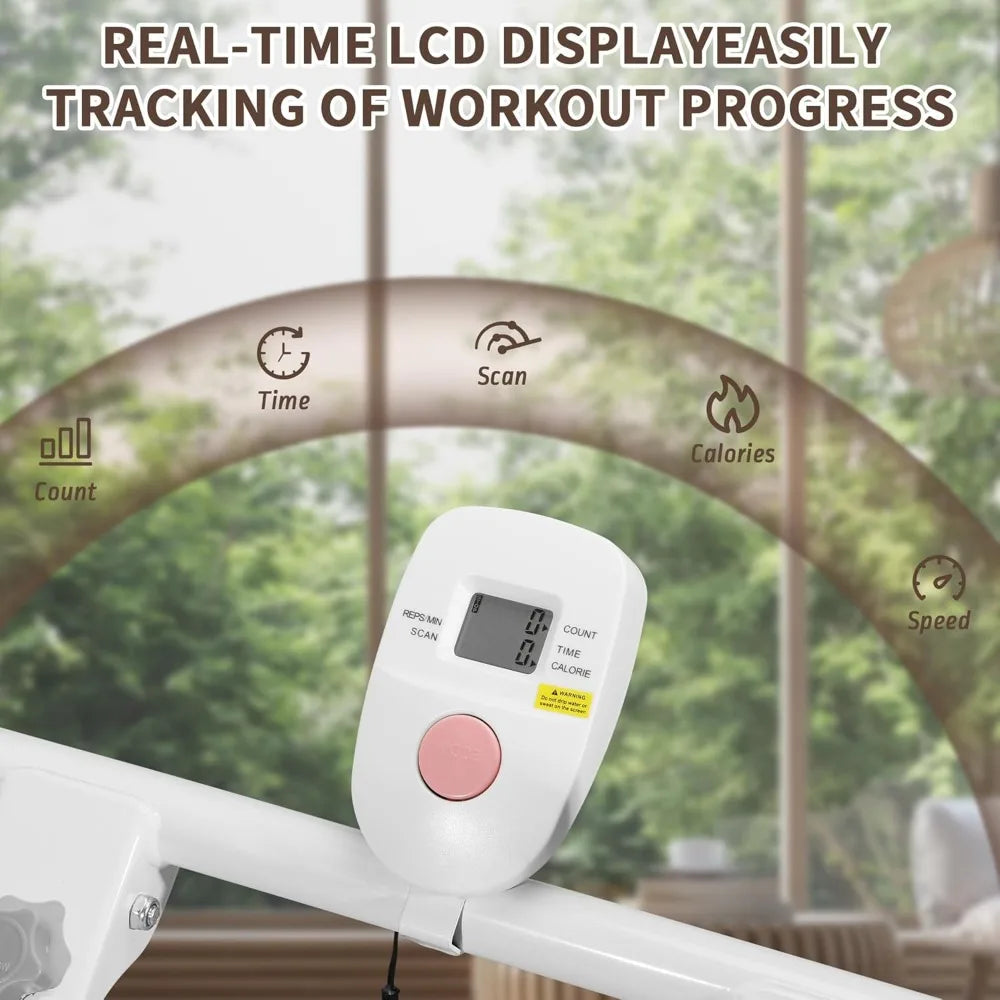 Home Stair Climber Machine, Exercise Stepper for Fitness/Foldable Adjustable Stair Master with 90% Pre-Assembled Vertical Trainer