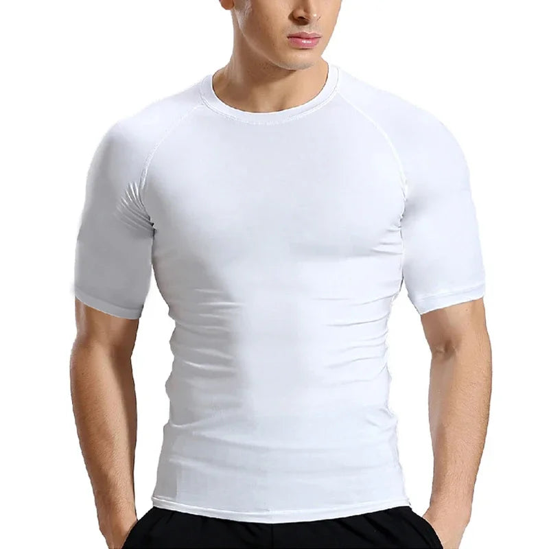 Men Short Sleeve t-Shirt Quick Dry Compression Shirts Fitness/Gym t-Shirts Sport Bodybuilding Shirt Running Football Tee Shirts