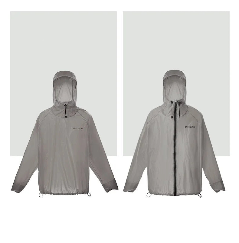3F UL GEAR QingSuo Spilt Rain Poncho Outdoor Ultralight/Sleeve Rain Coats 15D Nylon Waterproof Hiking Cycling Jacket